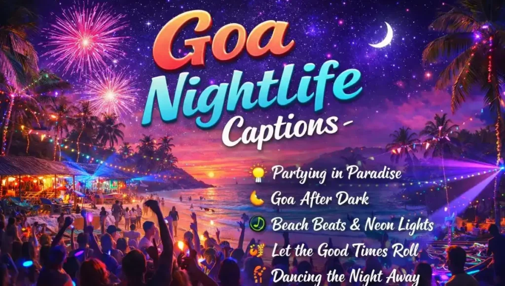 Goa Nightlife Captions