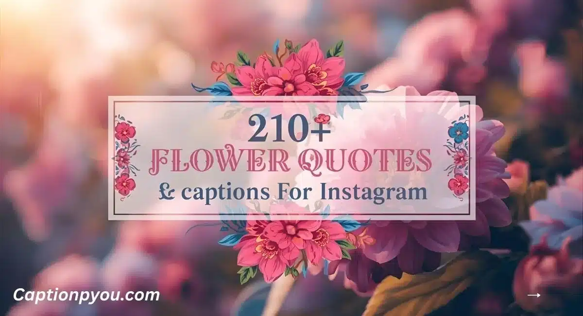 210+ Flower Quotes & Captions For Instagram