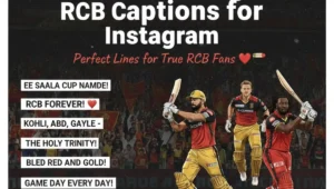 499+ Trending RCB Captions for Instagram – Perfect Lines for True RCB Fans ❤️🏏