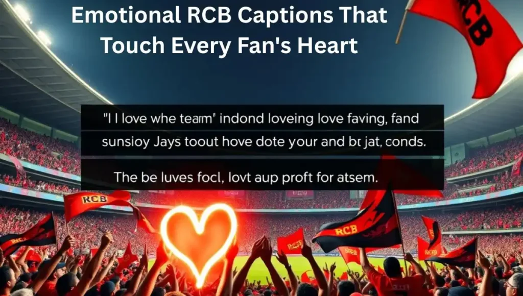 Emotional RCB Captions That Touch Every Fan's Heart